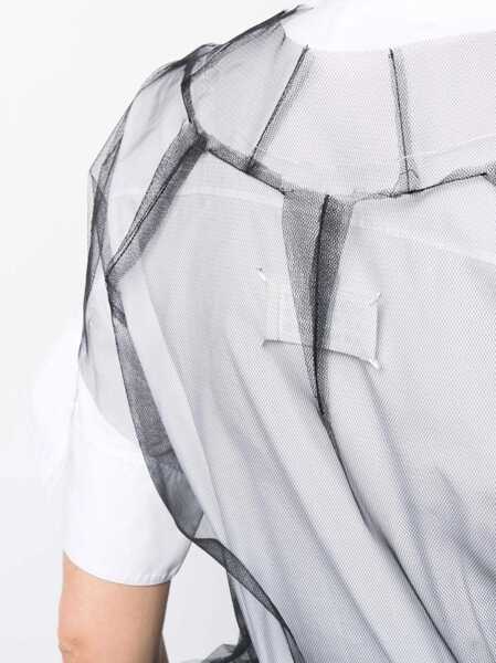 Rochii lungi Maison Margiela Mm1 Tulle Midi Dress With Pleated Design Black Femei (BM 14981539) 5