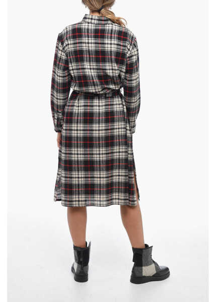 Rochii lungi Woolrich Wool Blend Heritage Gauze Shirtdress With Belt Multicolor Femei (BM 14981569) 2