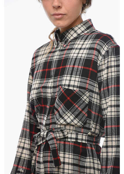 Rochii lungi Woolrich Wool Blend Heritage Gauze Shirtdress With Belt Multicolor Femei (BM 14981569) 3