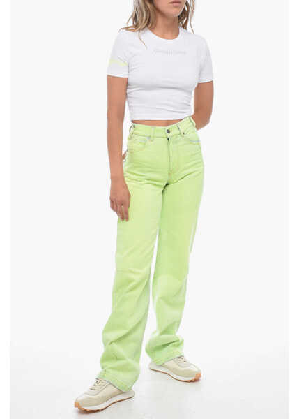 Blugi evazati DARKPARK Coated Denim Mom Fit Denims 22Cm Yellow Femei (BM 14981602) 4