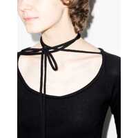 Pulovere THE ATTICO Dama - Pulovere THE ATTICO Deep-Neckline Heather Sweater Black Femei (BM 14981617) - B-mall.ro