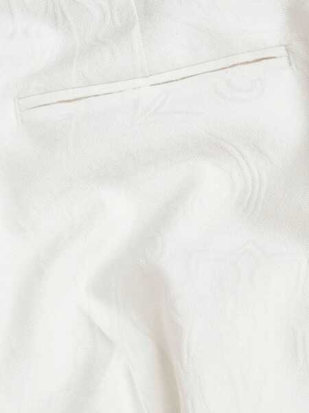 Pantaloni office ETRO Jacquard Pleated Pants White Femei (BM 14981758) 5