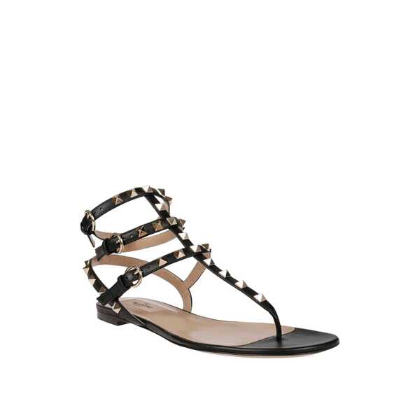 Sandale Valentino Garavani Valentino Garavani Rockstud Flip-Flop Sandals Black Femei (BM 14981968) 2