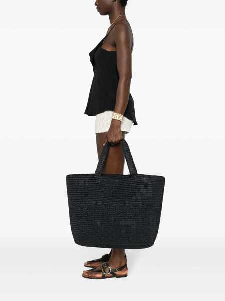 Genti de mana Saint Laurent Saint Laurent Rafia Tote Bag Black Femei (BM 14984893) 2