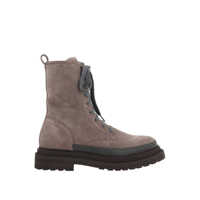 Bocanci Brunello Cucinelli Suede Ankle Boot With Precious Contour Femei