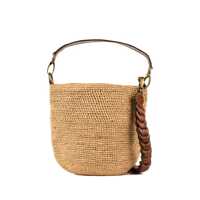 Genti de mana Ibeliv Akama Natural Raffia Bucket Bag Femei