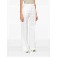 Pantaloni casual Chloe Dama - Pantaloni casual Chloe White Flared Trousers In Wool And Silk Woman WHITE Femei (BM 14987680) - B-mall.ro