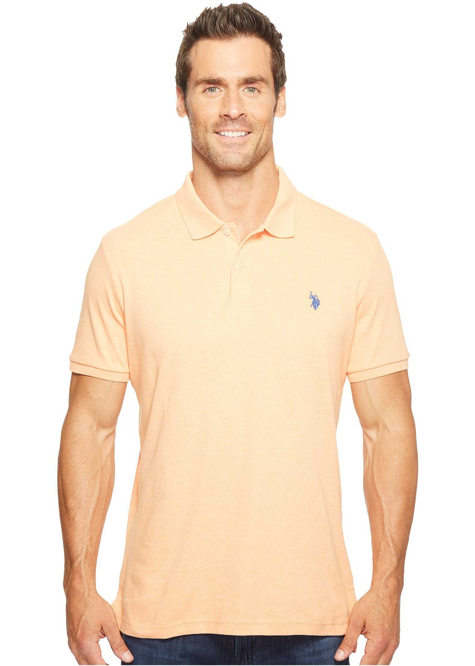 Tricou U.S. POLO ASSN. Solid Interlock Polo Sunrise Heather