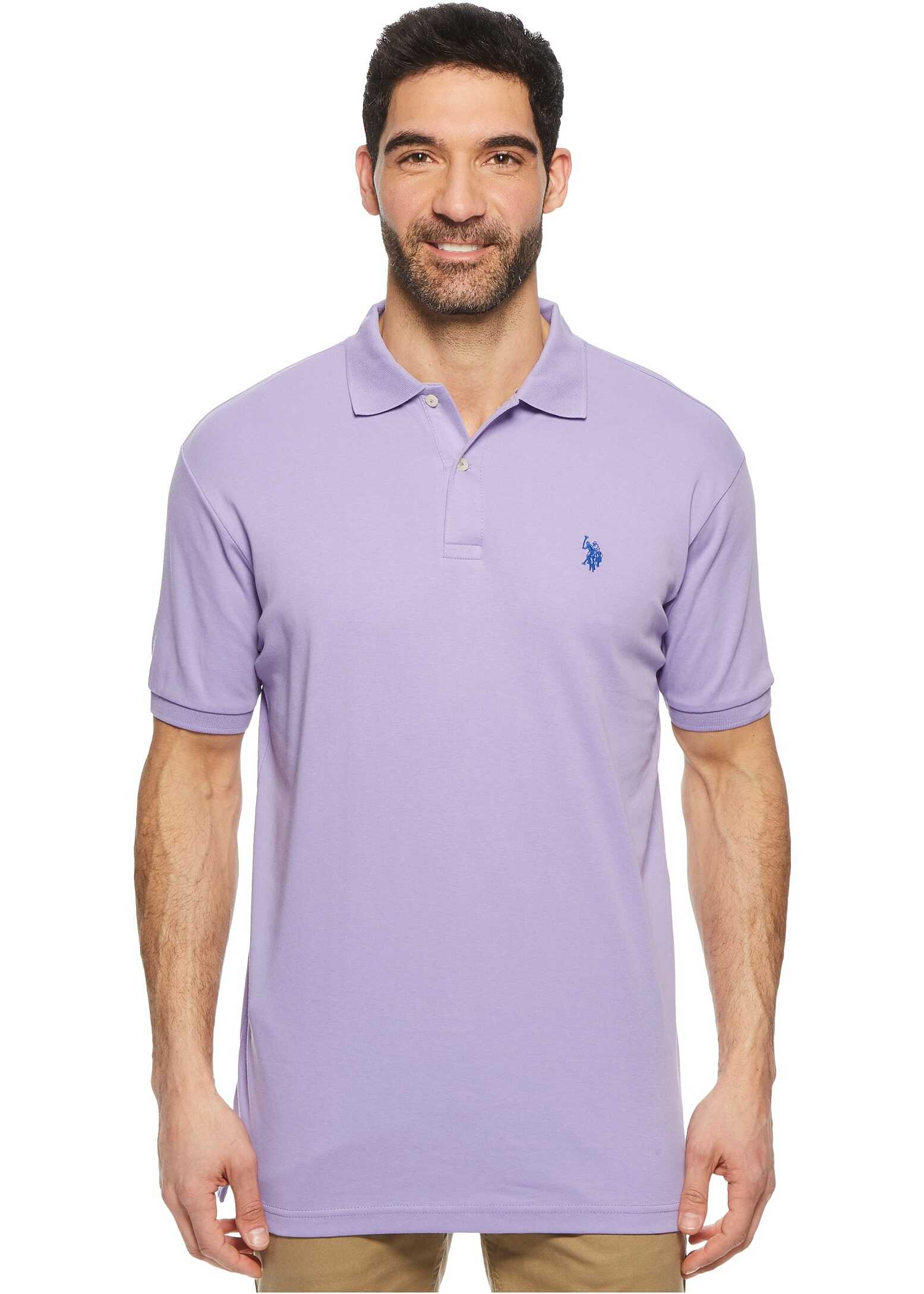 Tricou U.S. POLO ASSN. Solid Interlock Polo Paisley Purple