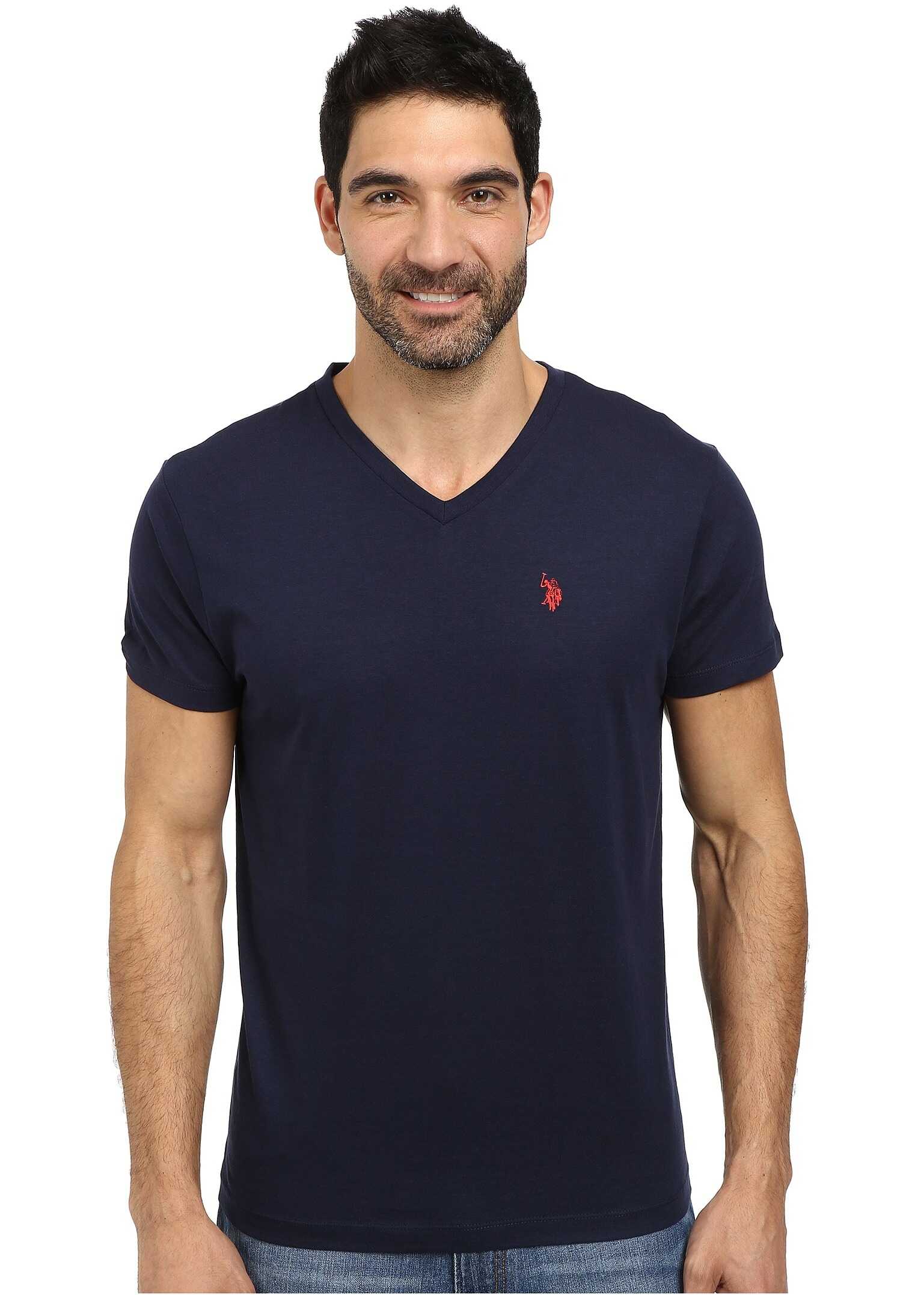 U.S. POLO ASSN. V-Neck Short Sleeve T-Shirt Classic Navy