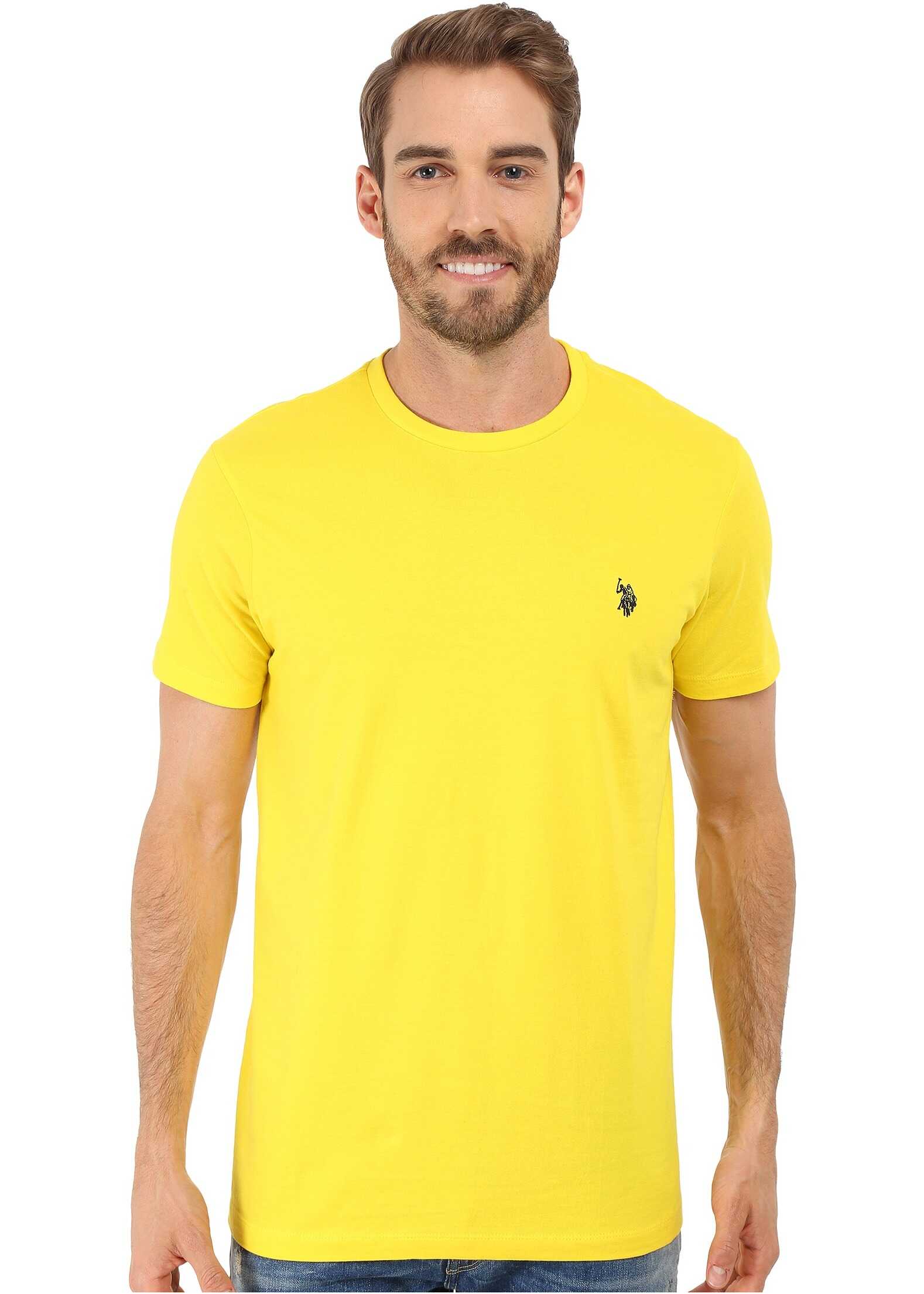 U.S. POLO ASSN. Crew Neck Small Pony T-Shirt Laser Yellow