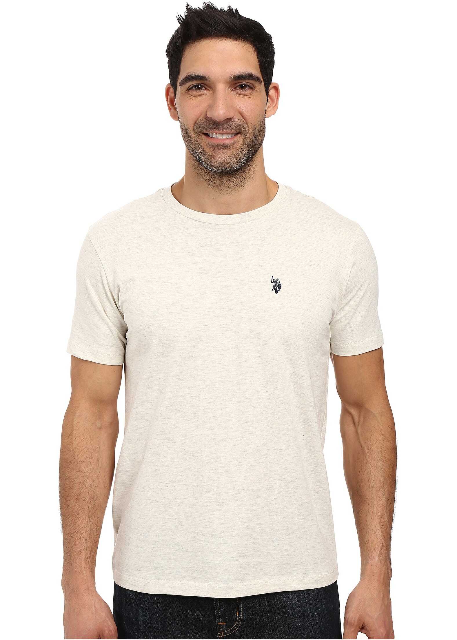 Tricou U.S. POLO ASSN. Crew Neck Small Pony T-Shirt Oatmeal Heather