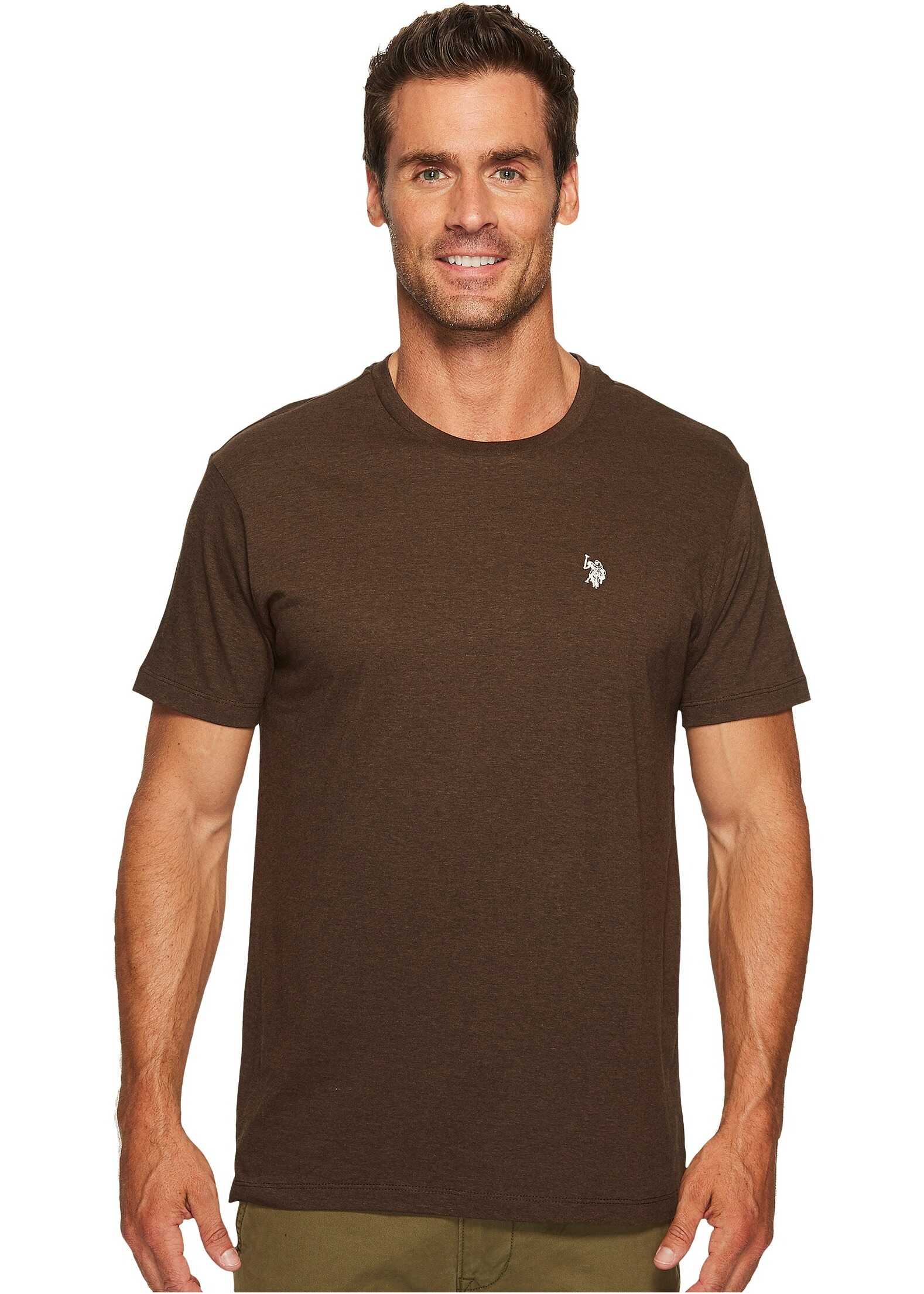 Tricou U.S. POLO ASSN. Crew Neck Small Pony T-Shirt Brown Heather