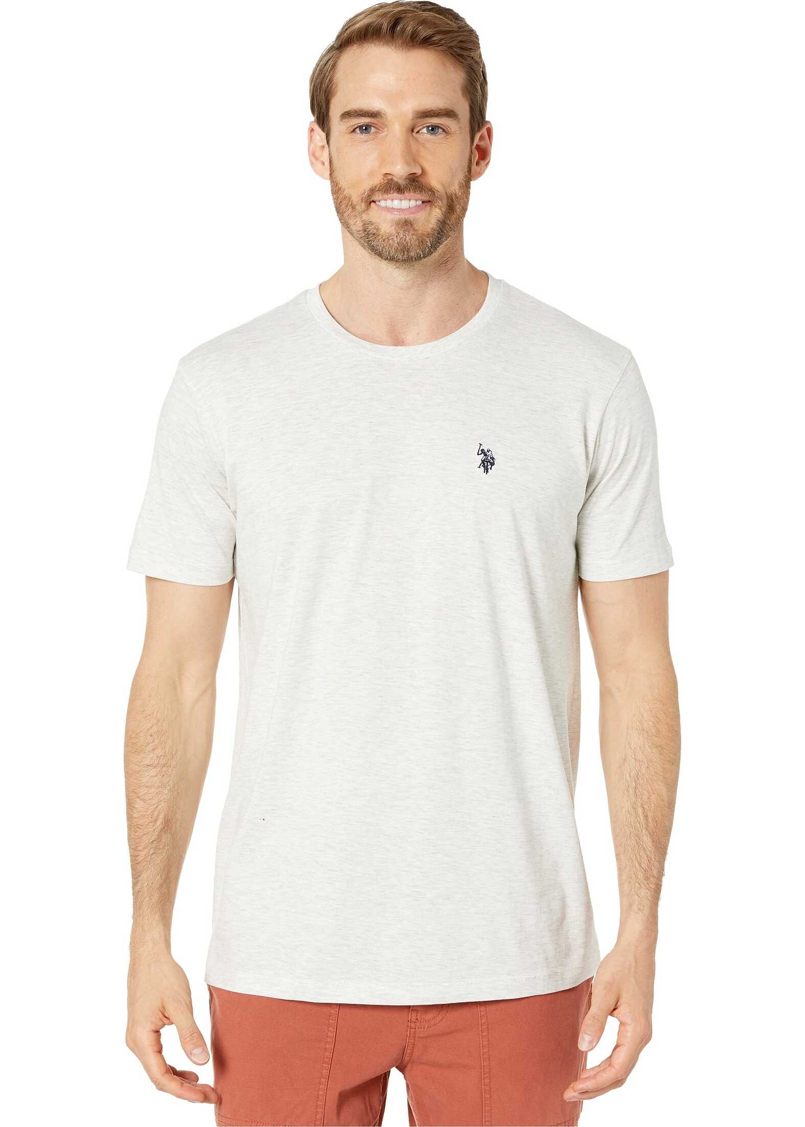 U.S. POLO ASSN. Crew Neck Small Pony T-Shirt Summer Oatmeal Heather