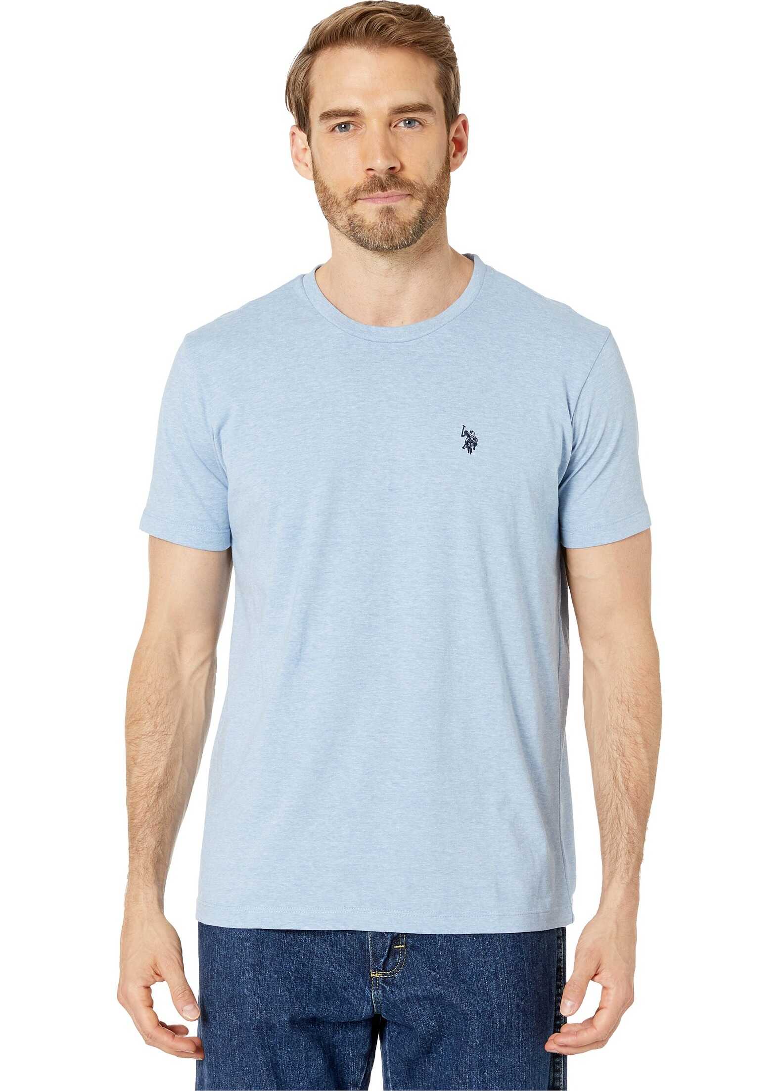 U.S. POLO ASSN. Crew Neck Small Pony T-Shirt Sea Blue Heather