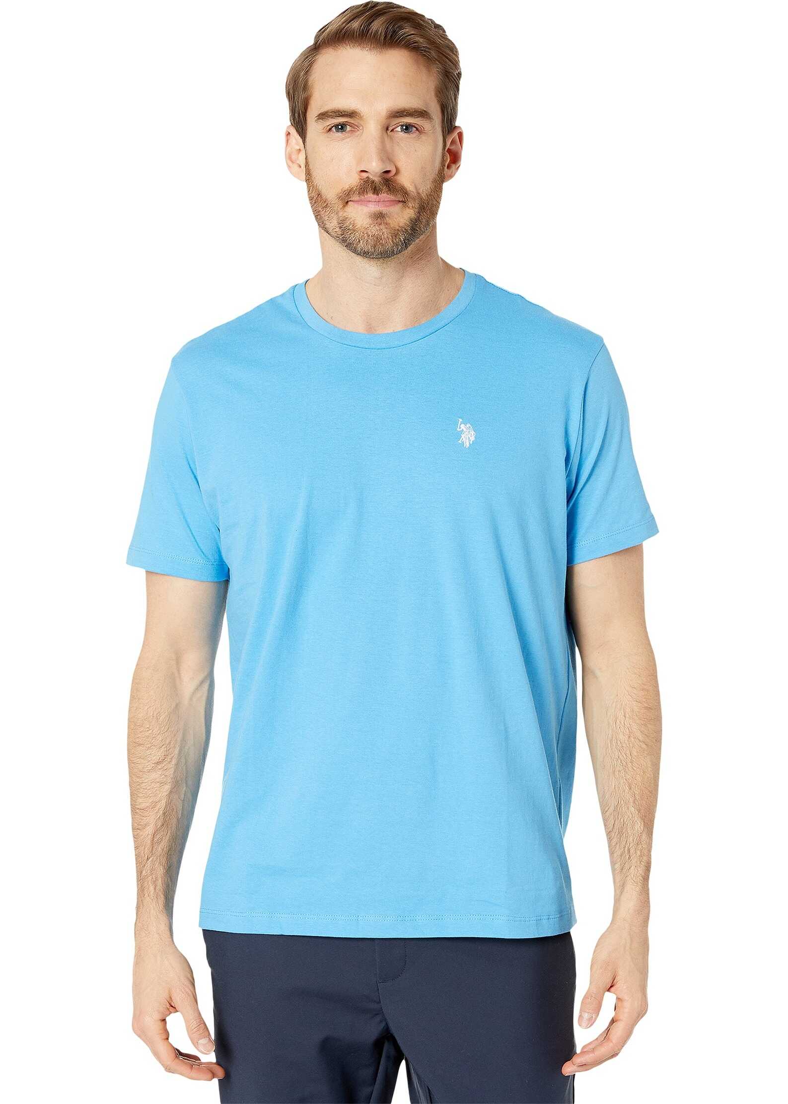 U.S. POLO ASSN. Crew Neck Small Pony T-Shirt Coast Azure