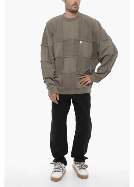 Bluze de trening Marcelo Burlon Cotton Crew-Neck Sweatshirt Green Barbati (BM 14991922) 4