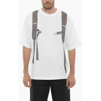 Rucsacuri Crew-Neck T-Shirt With Backpack Print Barbati