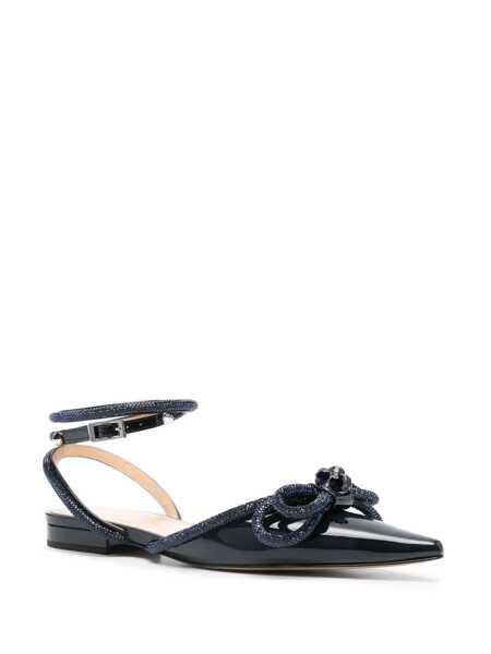 Balerini MACH & MACH Mach & Mach Double Bow Ballet Flats BLUE Femei (BM 15000907) 2