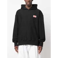 Topuri Kenzo pentru Barbati - Bluze de trening Kenzo Black Hoodie With Logo Print At The Front And Back In Stretch Cotton Man Black Barbati (BM 15006301) - B-mall.ro