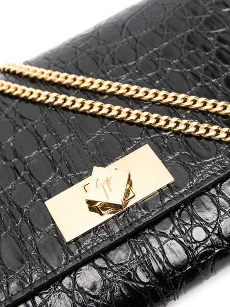 Genti mini Giuseppe Zanotti Giuseppe Zanotti Montserrat Crocco Clutch Black Femei (BM 15013846) 4