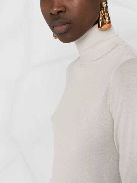 Pulovere Brunello Cucinelli Brunello Cucinelli Sparkling Turtleneck Sweater WHITE Femei (BM 15026824) 5