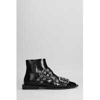Bocanci Ganni Low Heels Ankle Boots Femei