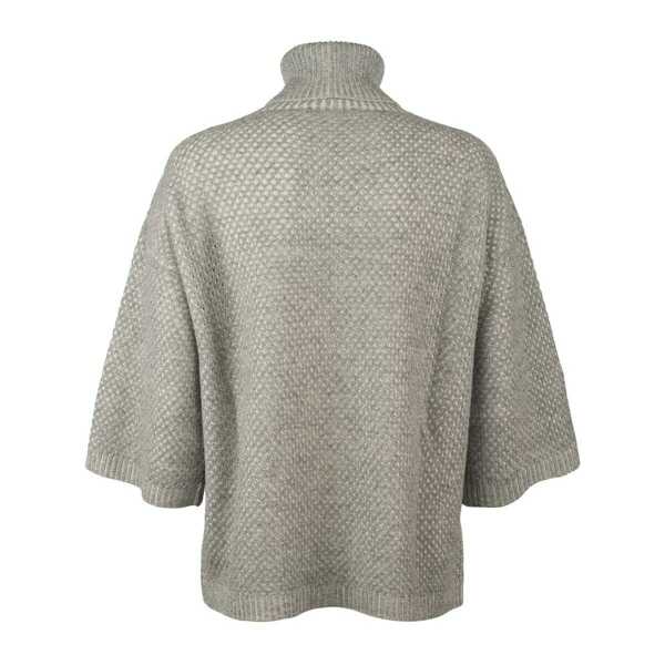 Pulovere Fabiana Filippi Fabiana Filippi Grey Mesh Turtleneck Sweater GRAY Femei (BM 15036694) 2