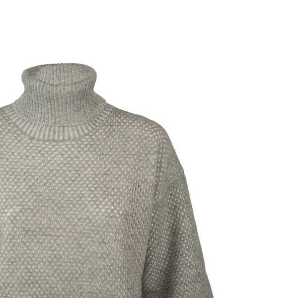 Pulovere Fabiana Filippi Fabiana Filippi Grey Mesh Turtleneck Sweater GRAY Femei (BM 15036694) 3