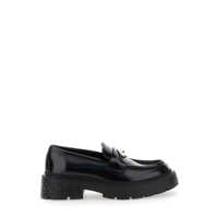 Mocasini 'Marlow' Black Loafers With Diamond Shaped Detail In Leather Woman Femei