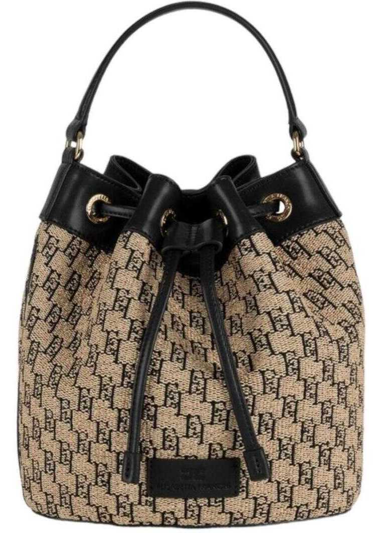 Genti de mana Elisabetta Franchi Elisabetta Franchi Bag PAGLIA NERO Femei (BM 15039890) 2