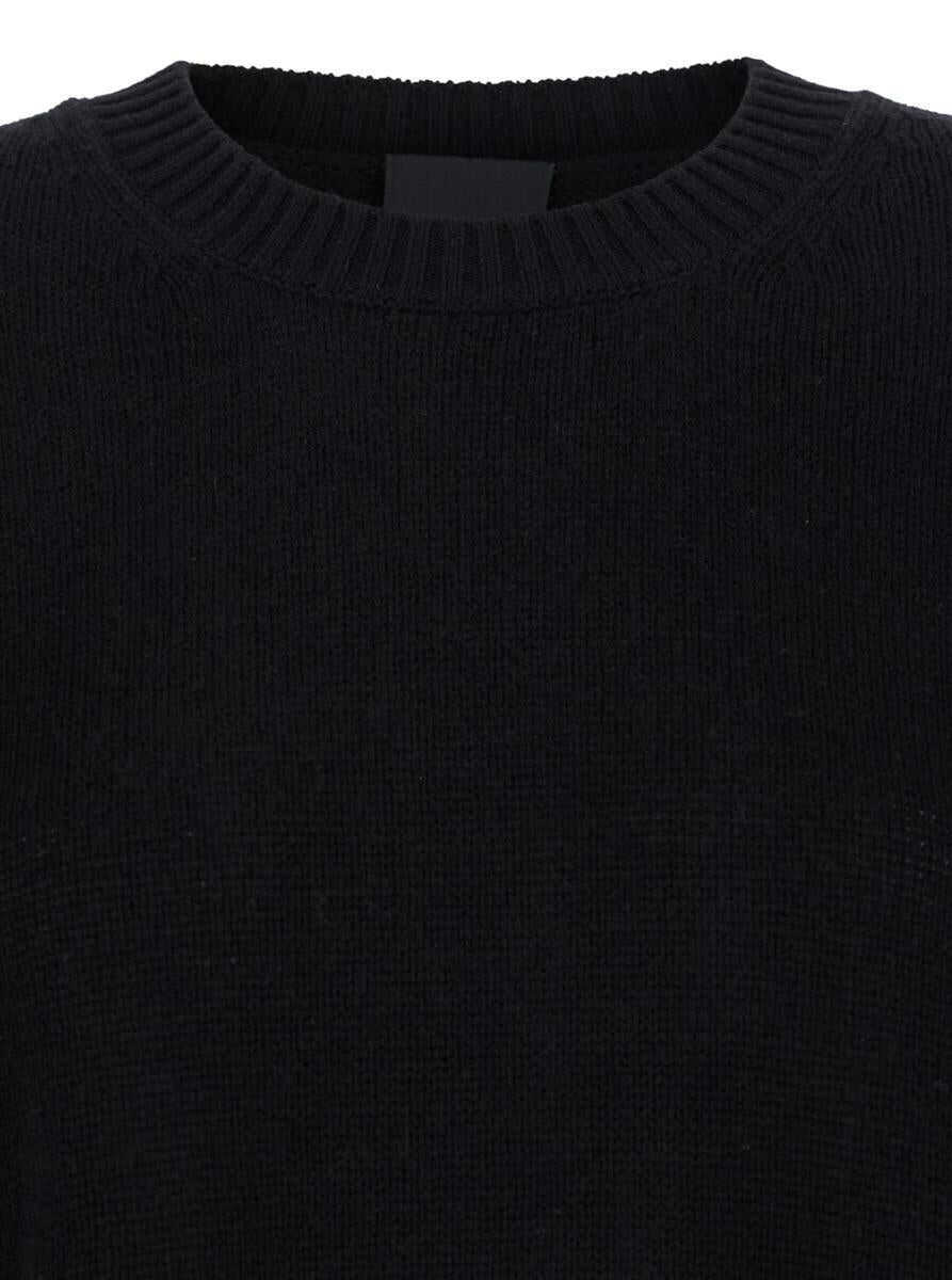 Pulovere PLAIN Black Crewneck Sweater In Cashmere Woman Black Femei (BM 15044101) 3