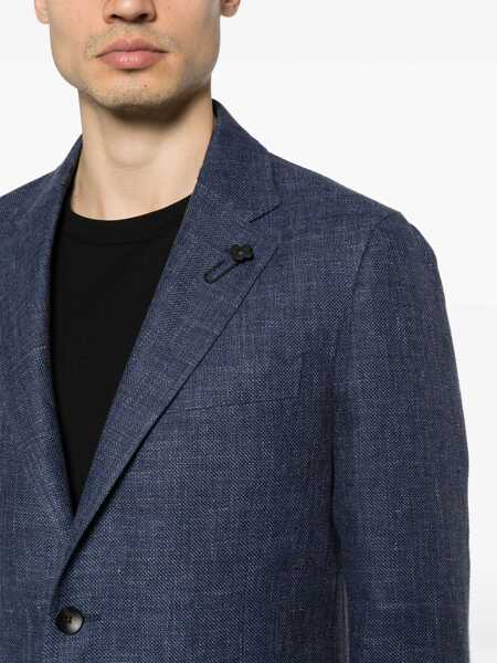 Paltoane Lardini Blue single-breasted jacket Blue Barbati (BM 15047281) 5