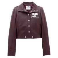 Geci Courrèges Burgundy Cotton Casual Jacket Femei