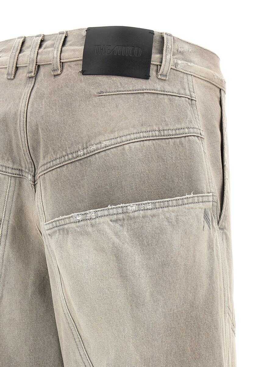 Blugi THE ATTICO The Attico Used Effect Jeans GRAY Femei (BM 15051601) 4