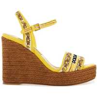 Sandale fara toc Maiolica Embroidered Wedge Sandals Femei