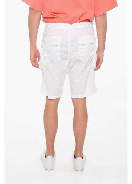 Pantaloni scurti Aspesi Elastic Waist Cargo Shorts White Barbati (BM 15081652) 2