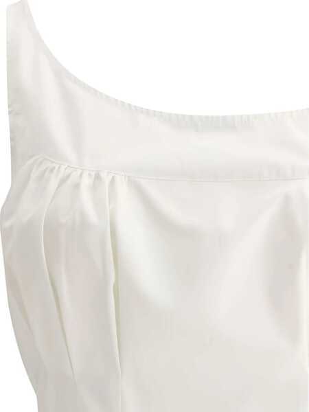 Bluze Aspesi Pleated Top With Belt White Femei (BM 15081838) 3