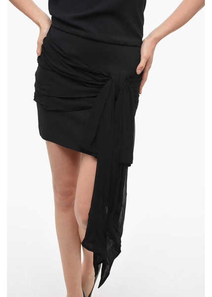 Rochii scurte Philosophy Draped Dress With Tie Detail Black Femei (BM 15081877) 3