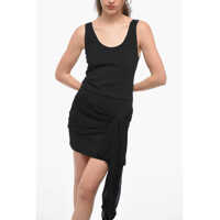 Imbracaminte Dama pagina 575 - Rochii scurte Philosophy Draped Dress With Tie Detail Black Femei (BM 15081877) - B-mall.ro
