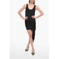 Rochii scurte Draped Dress With Tie Detail Femei