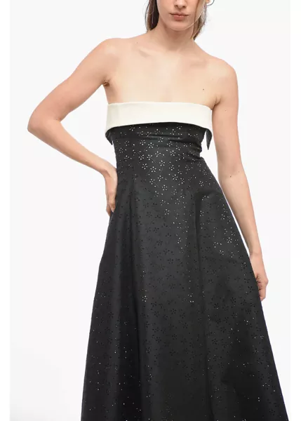 Rochii lungi Philosophy Die-Cut Radzmir Bustier Bandeau Dress Black Femei (BM 15081880) 4