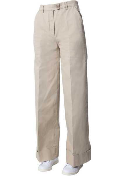 Pantaloni casual Aspesi Wide Pants BEIGE Femei (BM 15082021) 3