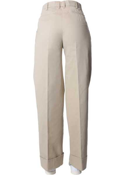 Pantaloni casual Aspesi Wide Pants BEIGE Femei (BM 15082021) 4