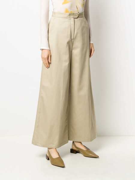 Pantaloni casual Aspesi Wide Trousers WHITE Femei (BM 15082027) 3