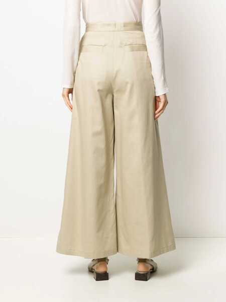 Pantaloni casual Aspesi Wide Trousers WHITE Femei (BM 15082027) 4