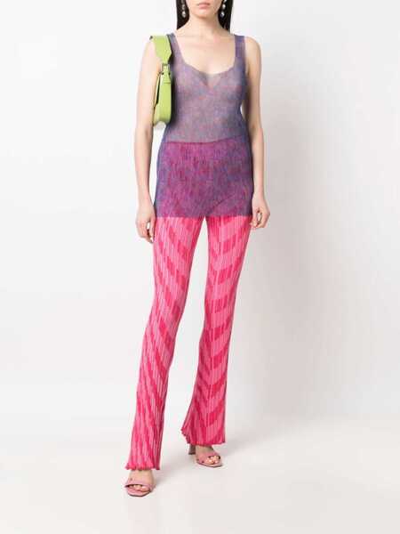 Pantaloni casual Philosophy Striped Pattern Pants PINK Femei (BM 15082108) 2