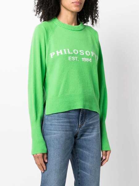 Pulovere Philosophy Sweater With Logo Inlay GREEN Femei (BM 15082141) 3