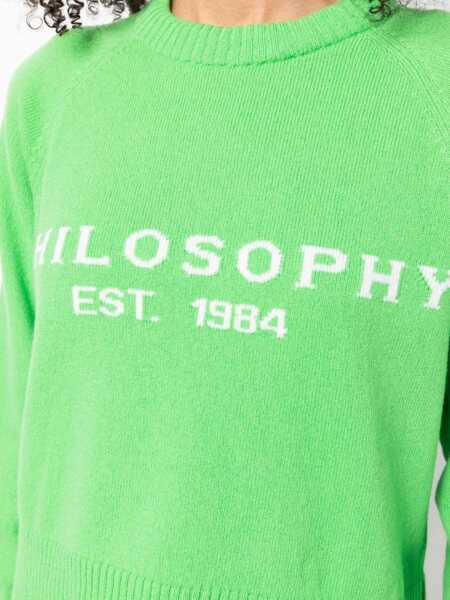 Pulovere Philosophy Sweater With Logo Inlay GREEN Femei (BM 15082141) 5