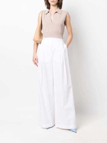 Pantaloni casual Aspesi Wide Leg Trousers WHITE Femei (BM 15082156) 2